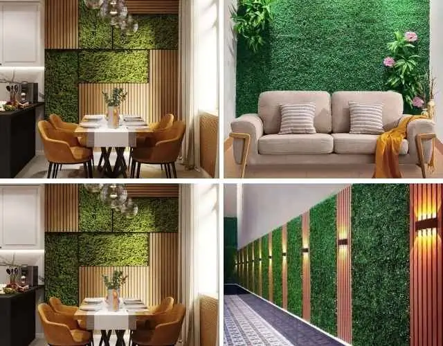 artificial grass wall designs
